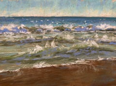 Sparkling Seas - Pastel Wave Painting