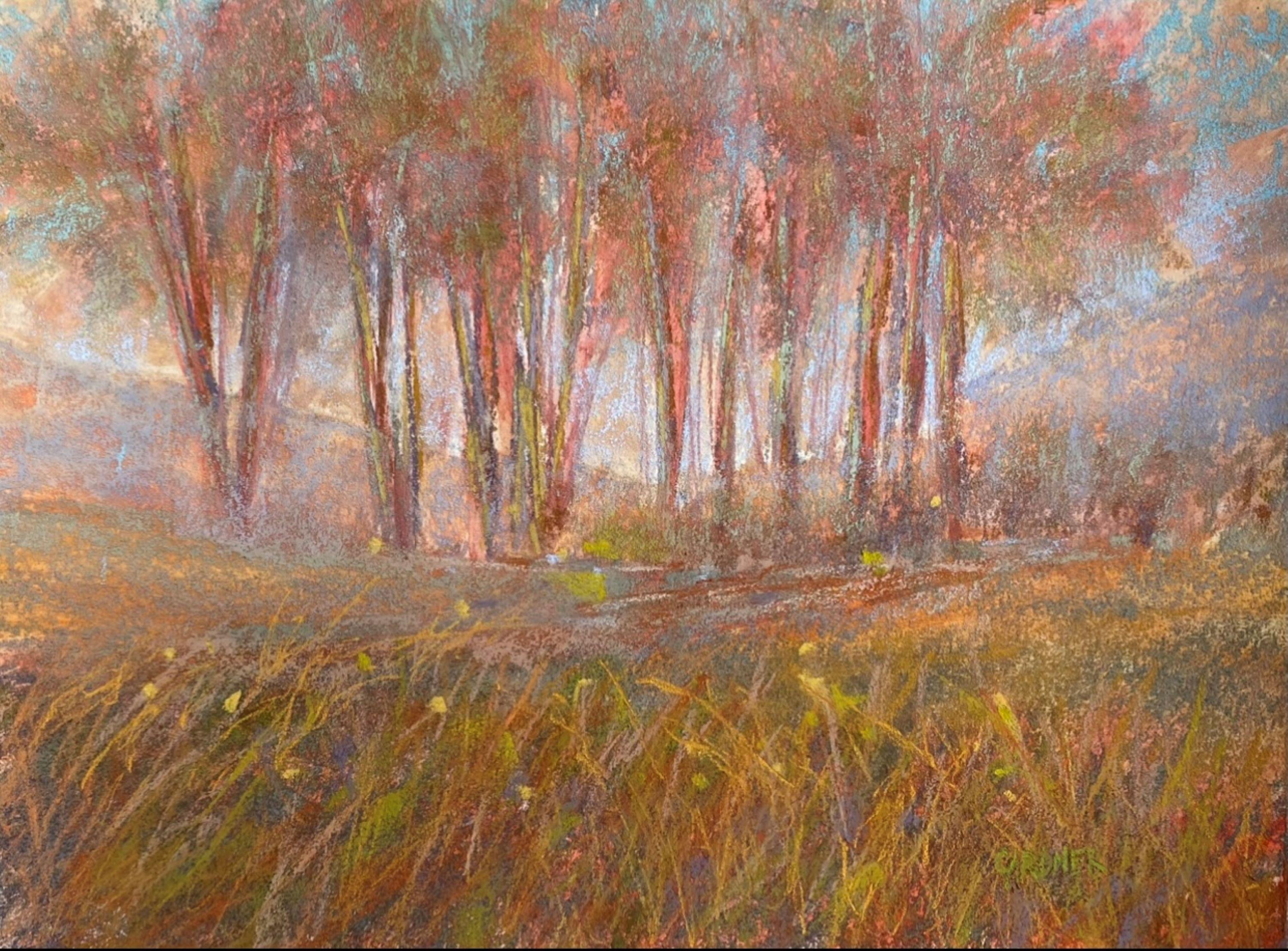 Dina Gardner Landscape Painting - Spring Sunset