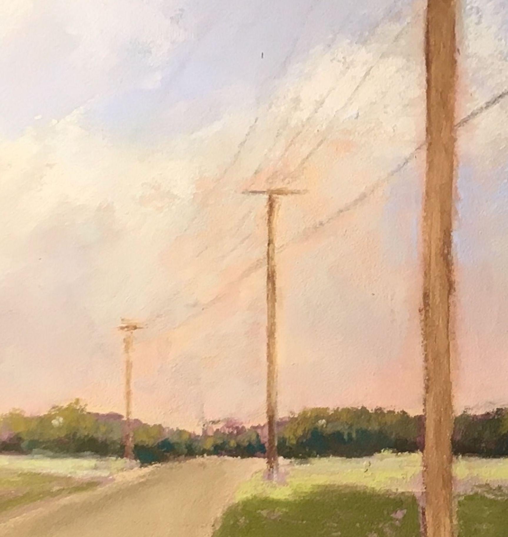 Sunday Drive, Original Contemporary Impressionist Landscape Pastel Painting - Art by Dina Gardner