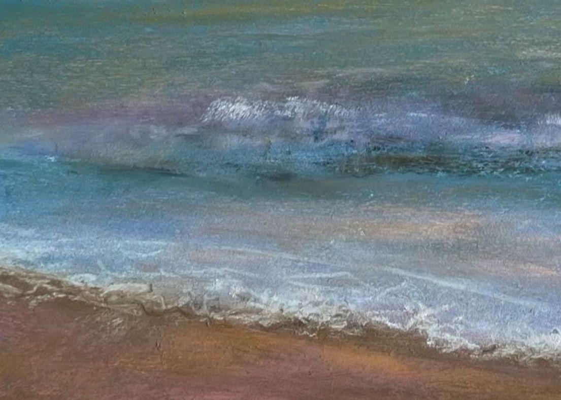 Le soleil est descendu comme du miel, peinture de paysage impressionniste originale
8