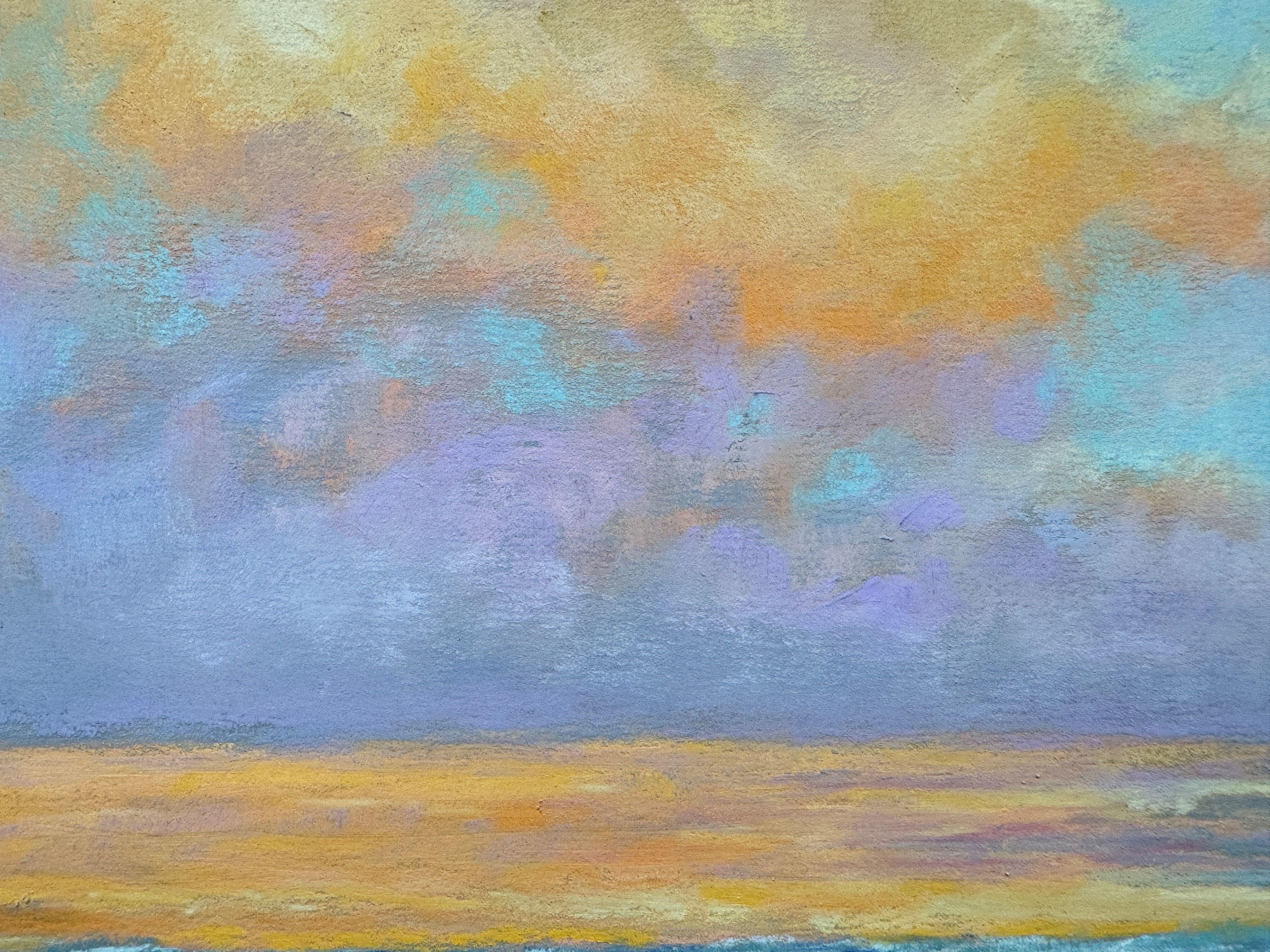 Beauté transcendante - Peinture impressionniste au pastel d'un coucher de soleil - Impressionnisme Painting par Dina Gardner