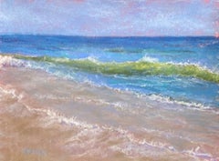 Vintage Weekend Warrior, Original Impressionist Seascape Pastel Painting on Board, 2021