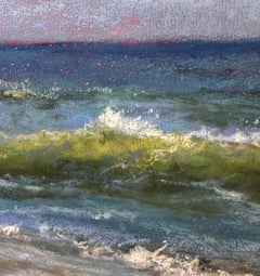 Weekend Warrior, Original Impressionist Seascape Pastel Painting on Board, 2021