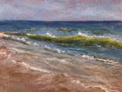 Weekend Warrior, Original Impressionist Seascape Pastel Painting on Board, 2021