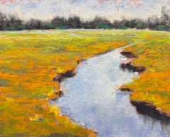 When the Seasons Turn - Pastel Impressionist Marsh Painting