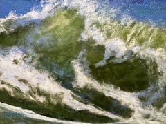 Windswept - Impressionist Wave Pastel Painting