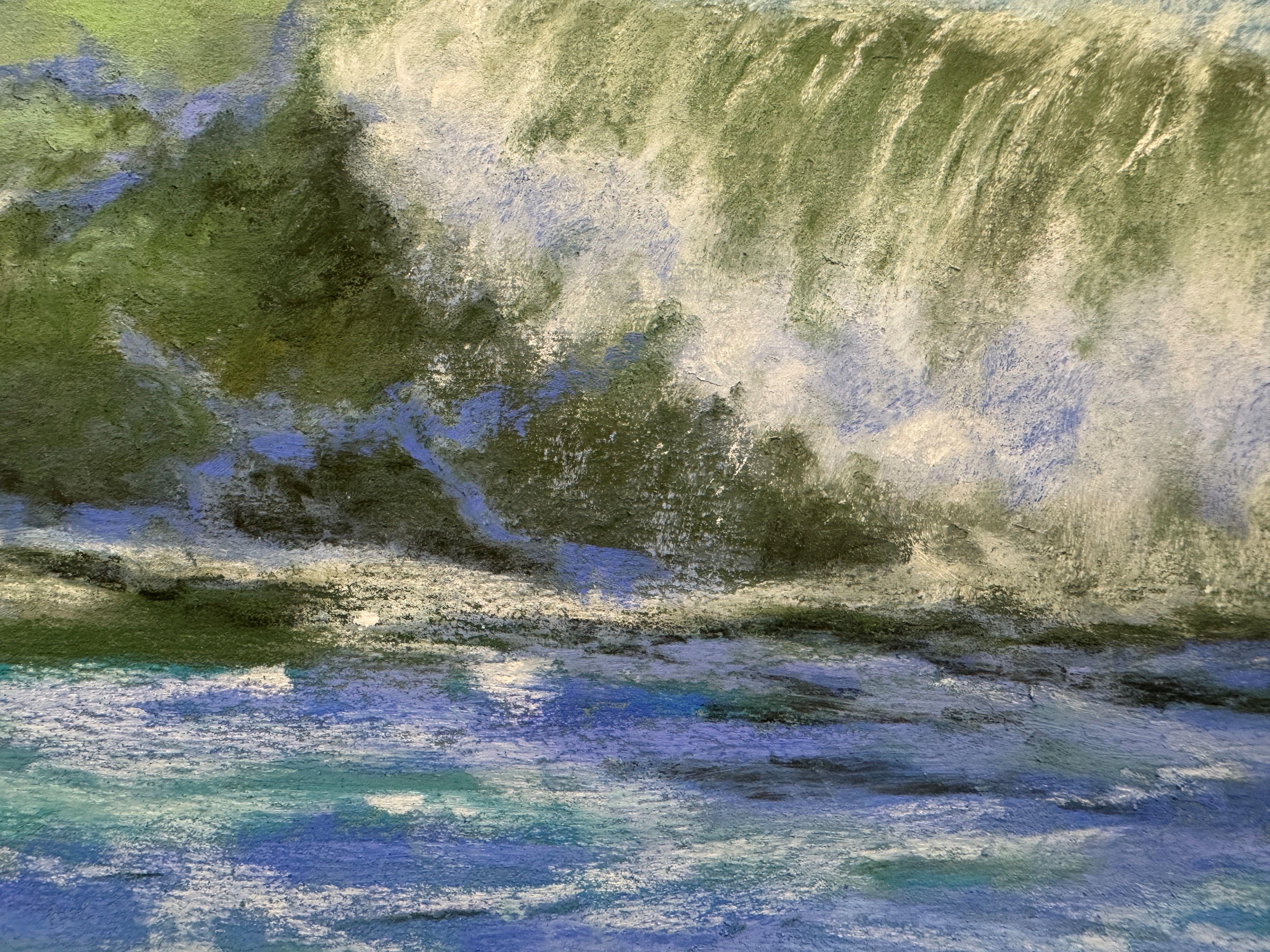 Une aile et une prière
14,0 x 11,0 x 1,0, 2,0 lbs 
Pastel sur papier d'archivage
Signé à la main par l'artiste 

Commentaire de l'artiste : 
