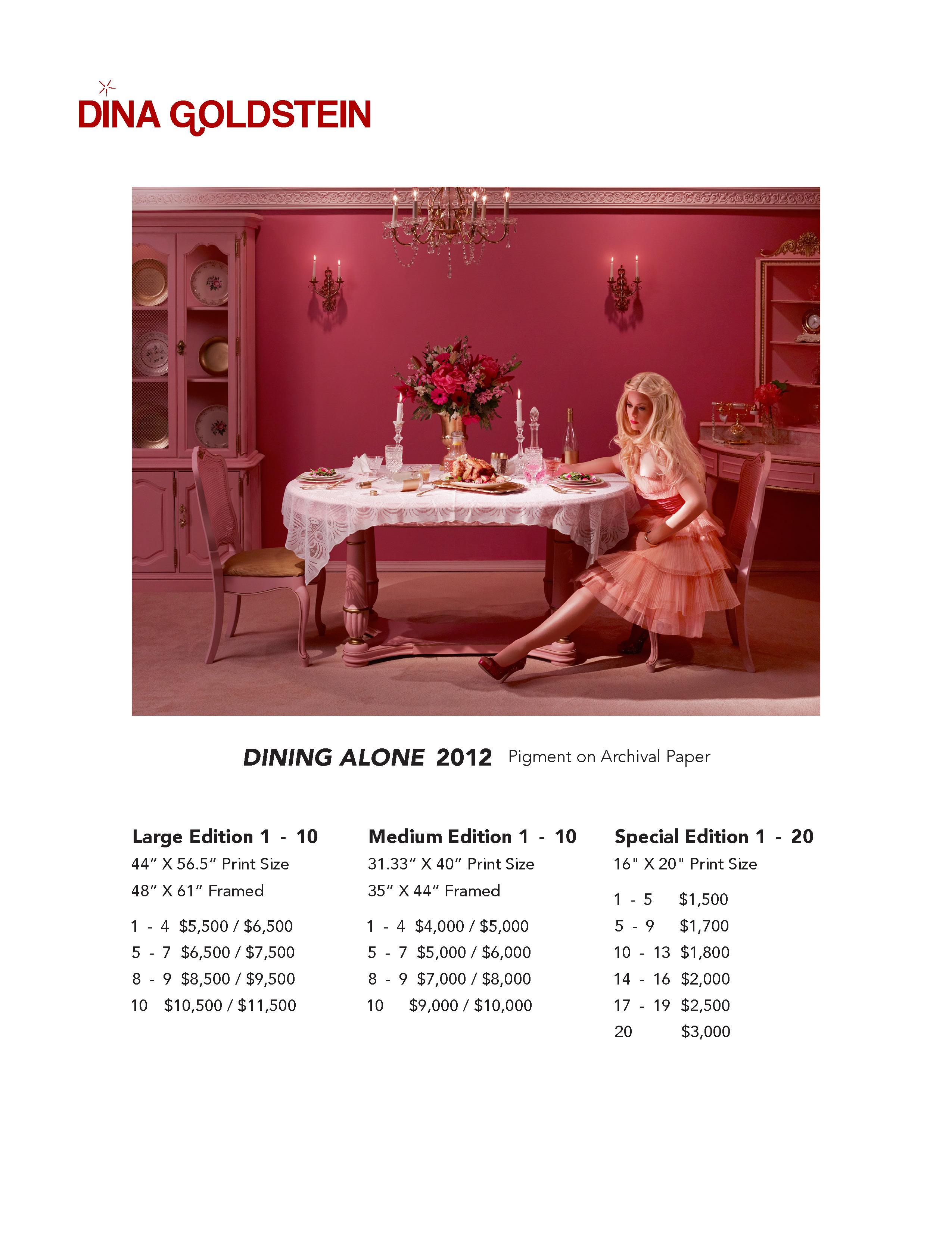 Dining Alone - Contemporary Photograph by Dina Goldstein