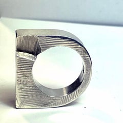 Dina González Mascaró "heavy duty #1" ring in sterling silver one of one