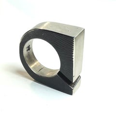 Dina González Mascaró "heavy duty #2" ring in sterling silver one of one