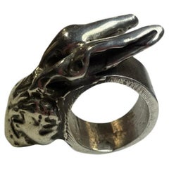 Dina González Mascaró "melted rabbit" ring in sterling silver one of one
