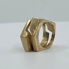 Dina González Mascaró "pair" ring in 18K yellow gold limited edition