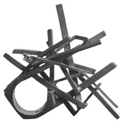 Dina González Mascaró "Sticks Ring" sterling silver architectural ring