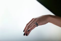 Dina Kamal, Bibendum Pinky Ring, 18k Black Gold with Black Diamonds
