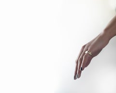 Dina Kamal, Bibendum Rosa Ring, 18 Karat Gelbgold