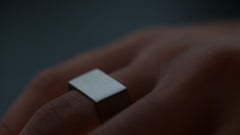 Dina Kamal, Flat Plate Man Ring, 18k Black Gold