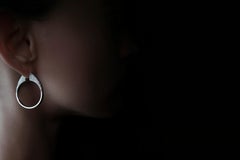 Dina Kamal, Tribal Earrings, 18k Black Gold with Black Diamonds