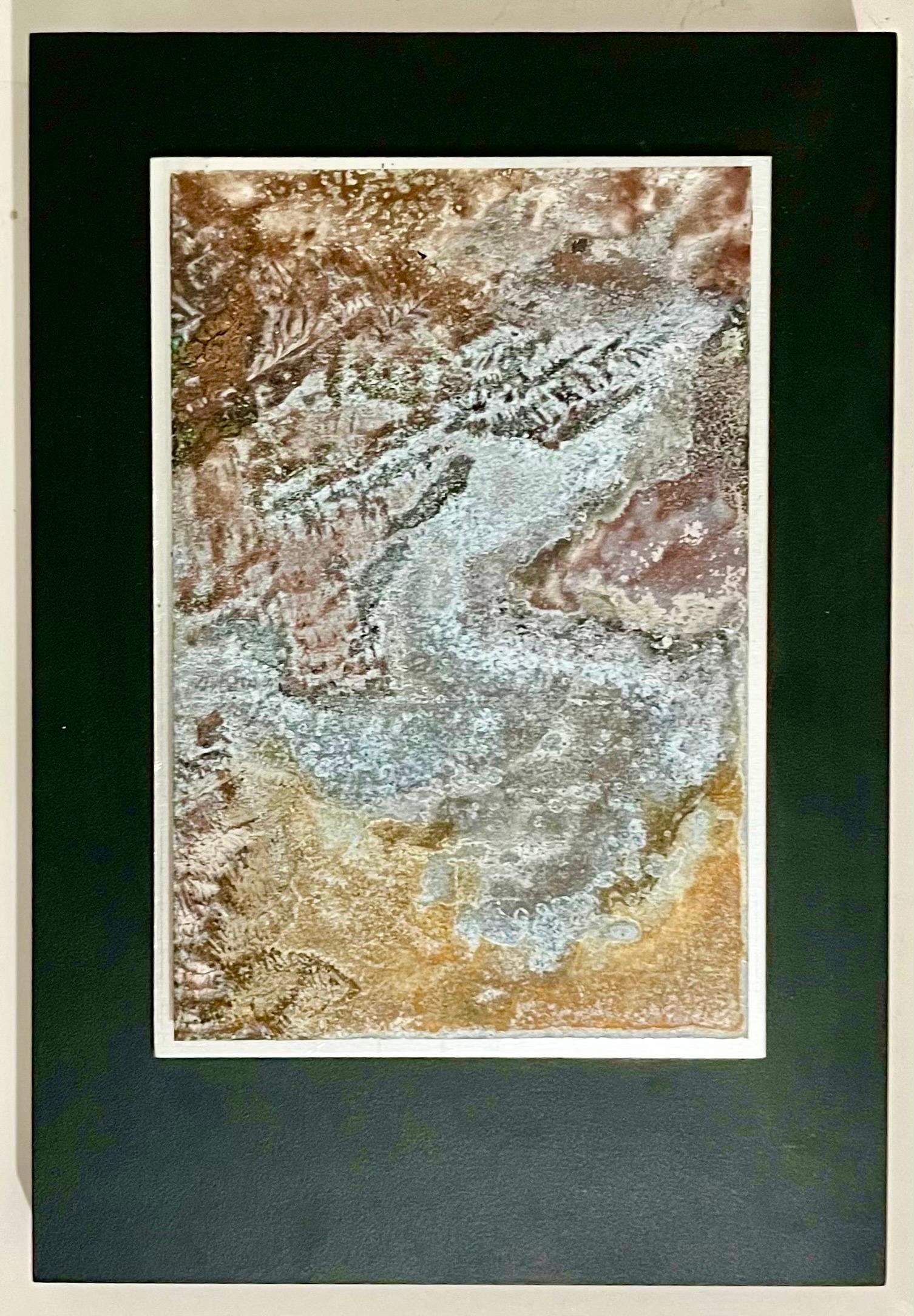 Pintura del cosmos de la expresionista abstracta israelí Dina Recanati, escultura en metal en venta 1