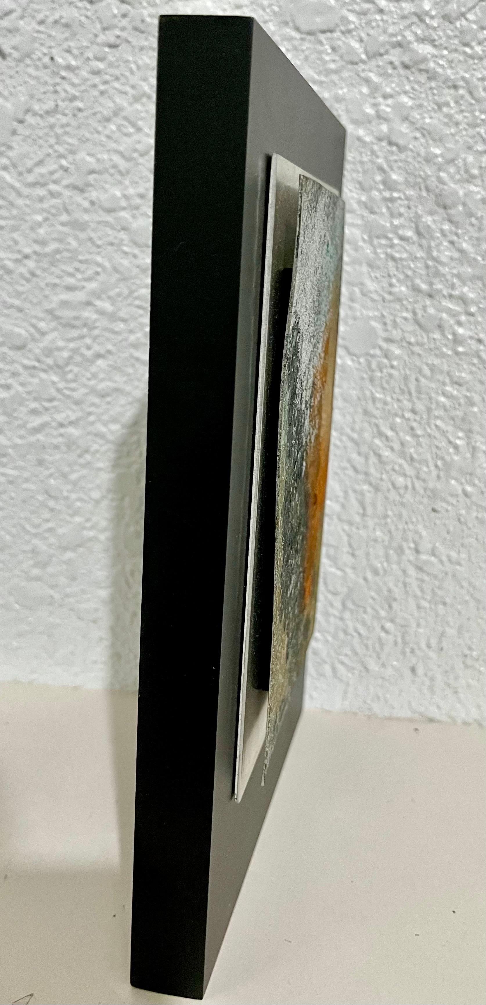 Pintura del cosmos de la expresionista abstracta israelí Dina Recanati, escultura en metal en venta 2