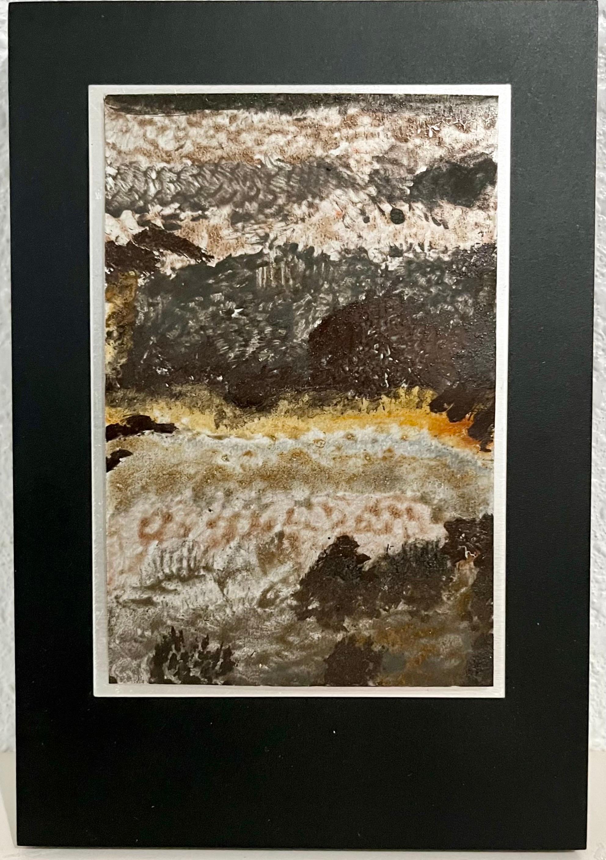 Pintura del cosmos de la expresionista abstracta israelí Dina Recanati, escultura en metal en venta 3