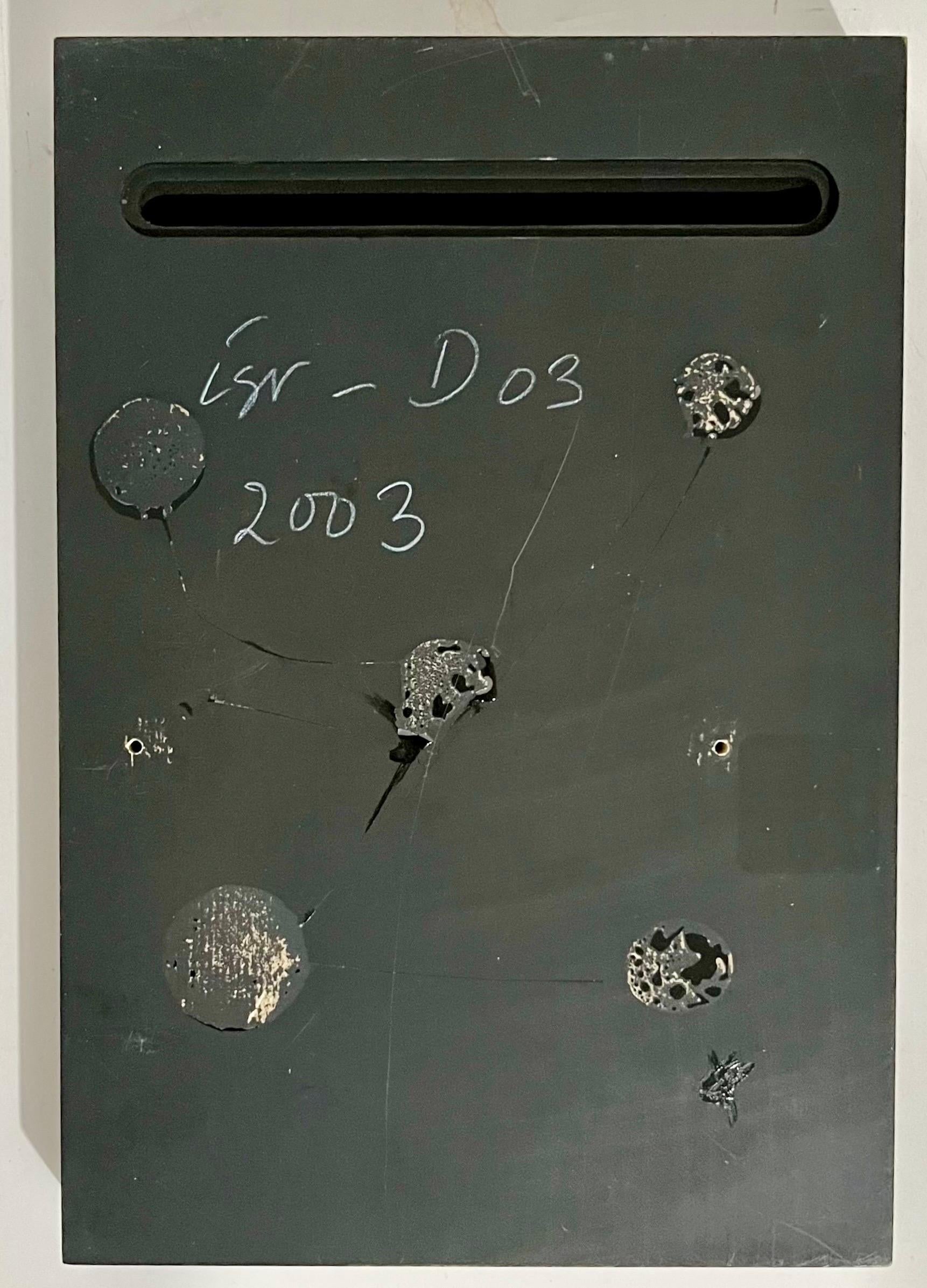 Pintura del cosmos de la expresionista abstracta israelí Dina Recanati, escultura en metal en venta 4