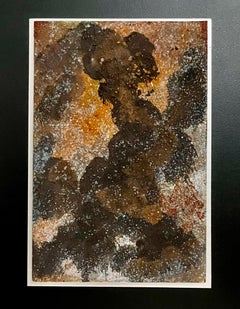 Pintura del cosmos de la expresionista abstracta israelí Dina Recanati, escultura en metal