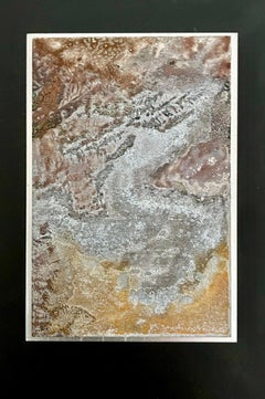 Pintura del cosmos de la expresionista abstracta israelí Dina Recanati, escultura en metal