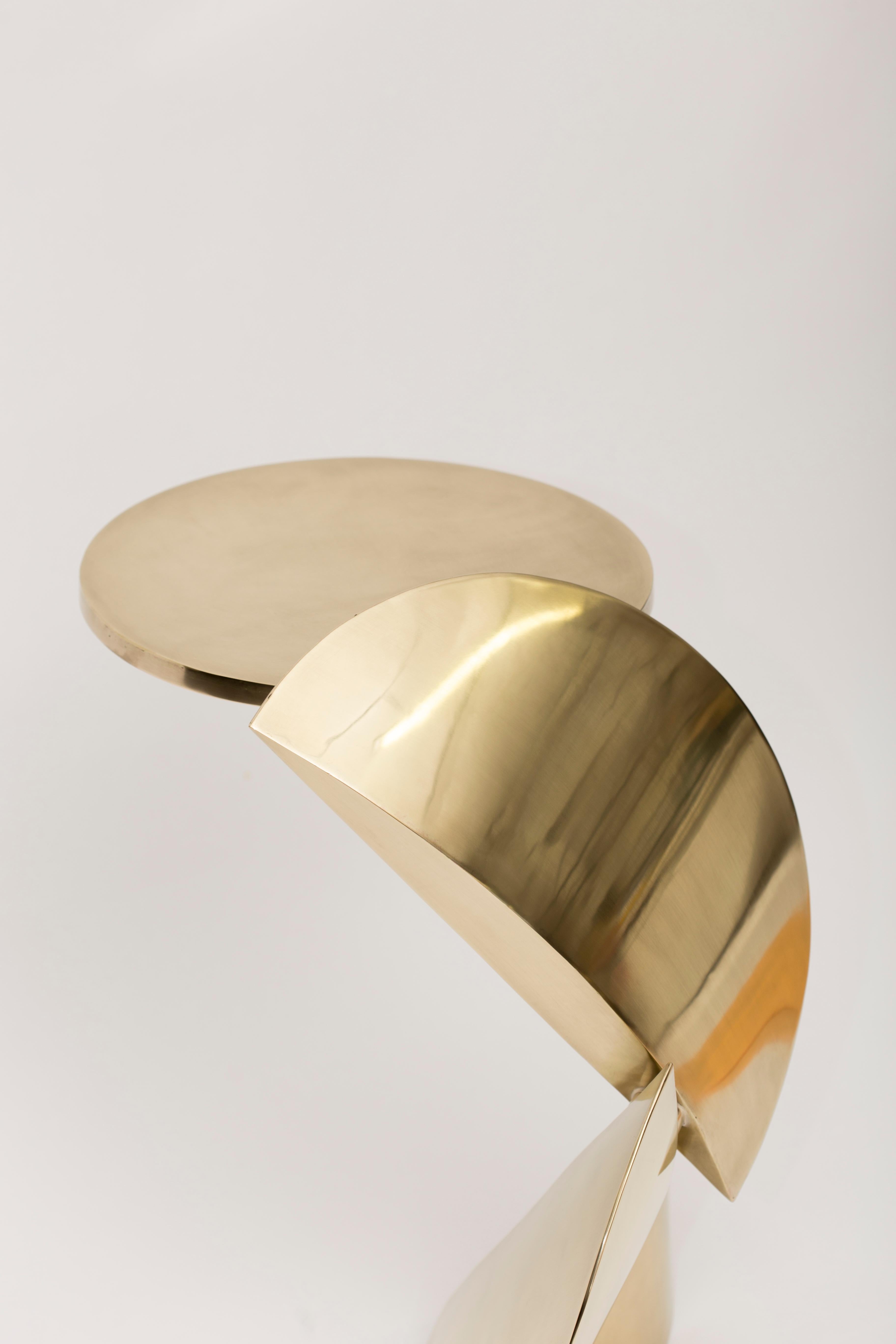 Belgian Dina Side Table Sculpted by Yann Dessauvages