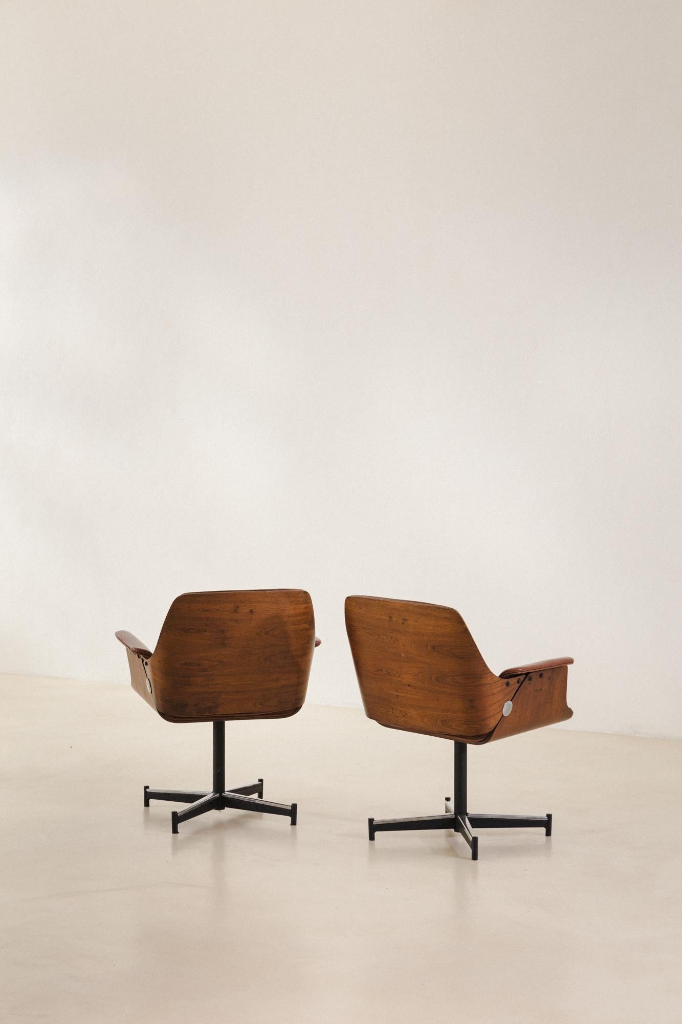 Dinamarquesa-Stuhl, Carlo Fongaro, Brasilienische Moderne, 1970er Jahre. Einzelstück  (Ende des 20. Jahrhunderts) im Angebot