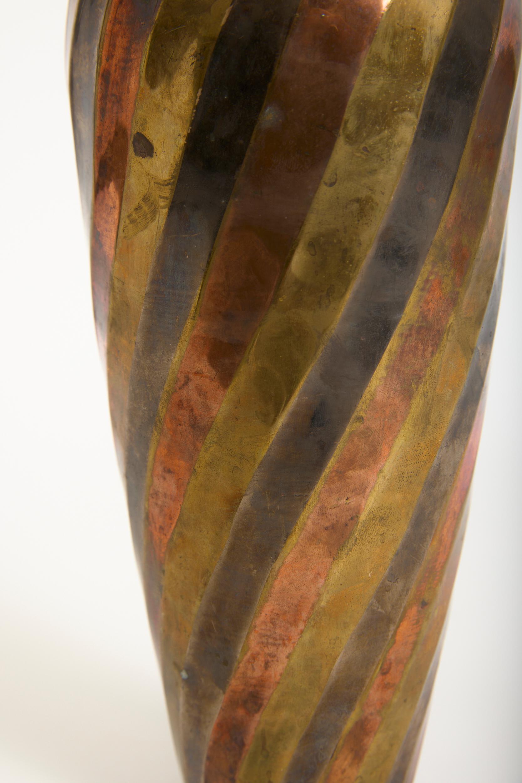Métal Vase Dinanderie en vente