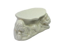 Ding Kiln Ceramic Pillow Song Style Man and Foo Dog