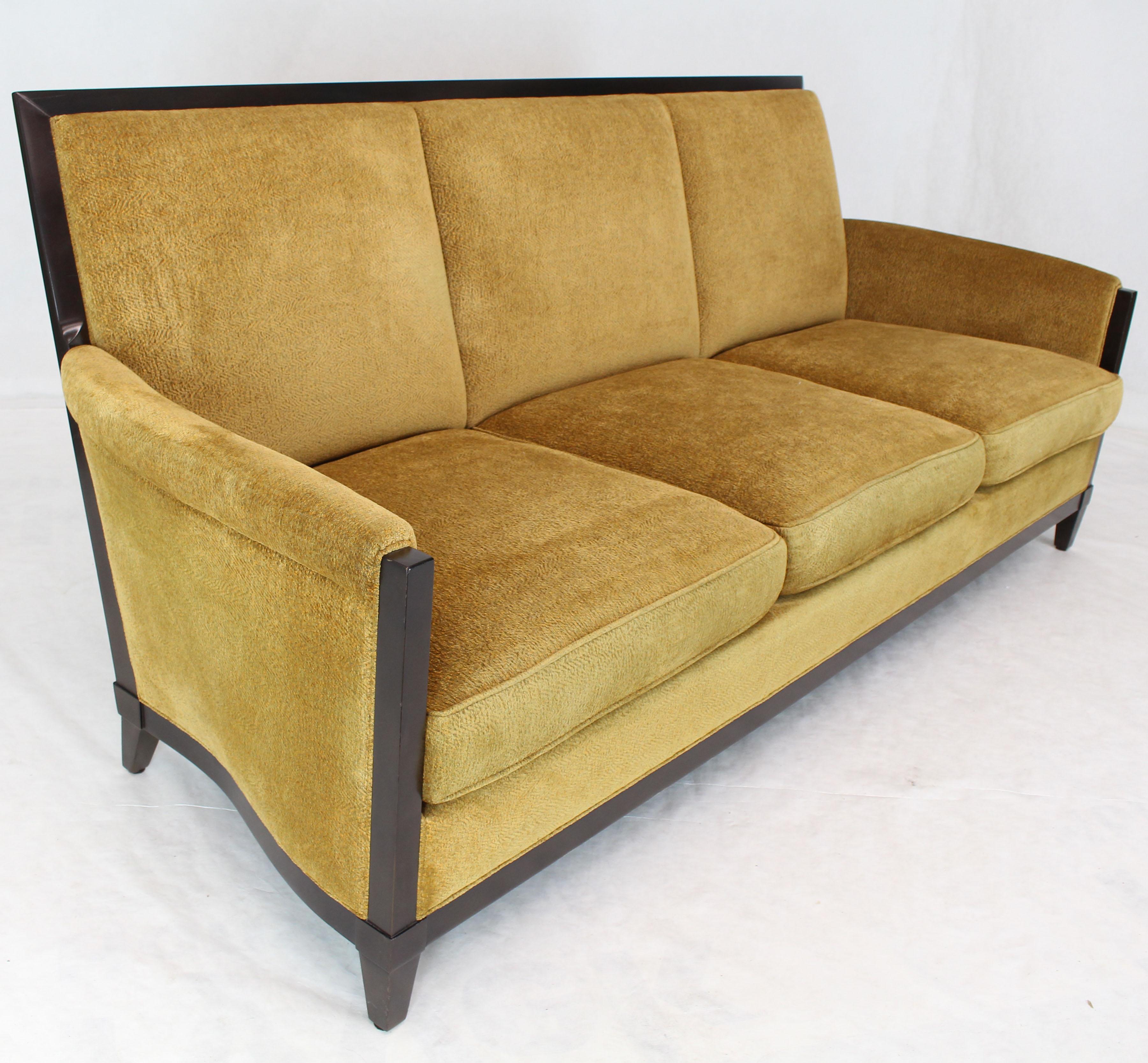 Dinghy Modern Luxury Sofa Chenille Polsterung Dunkelschokoladenrahmen Finish im Angebot 4