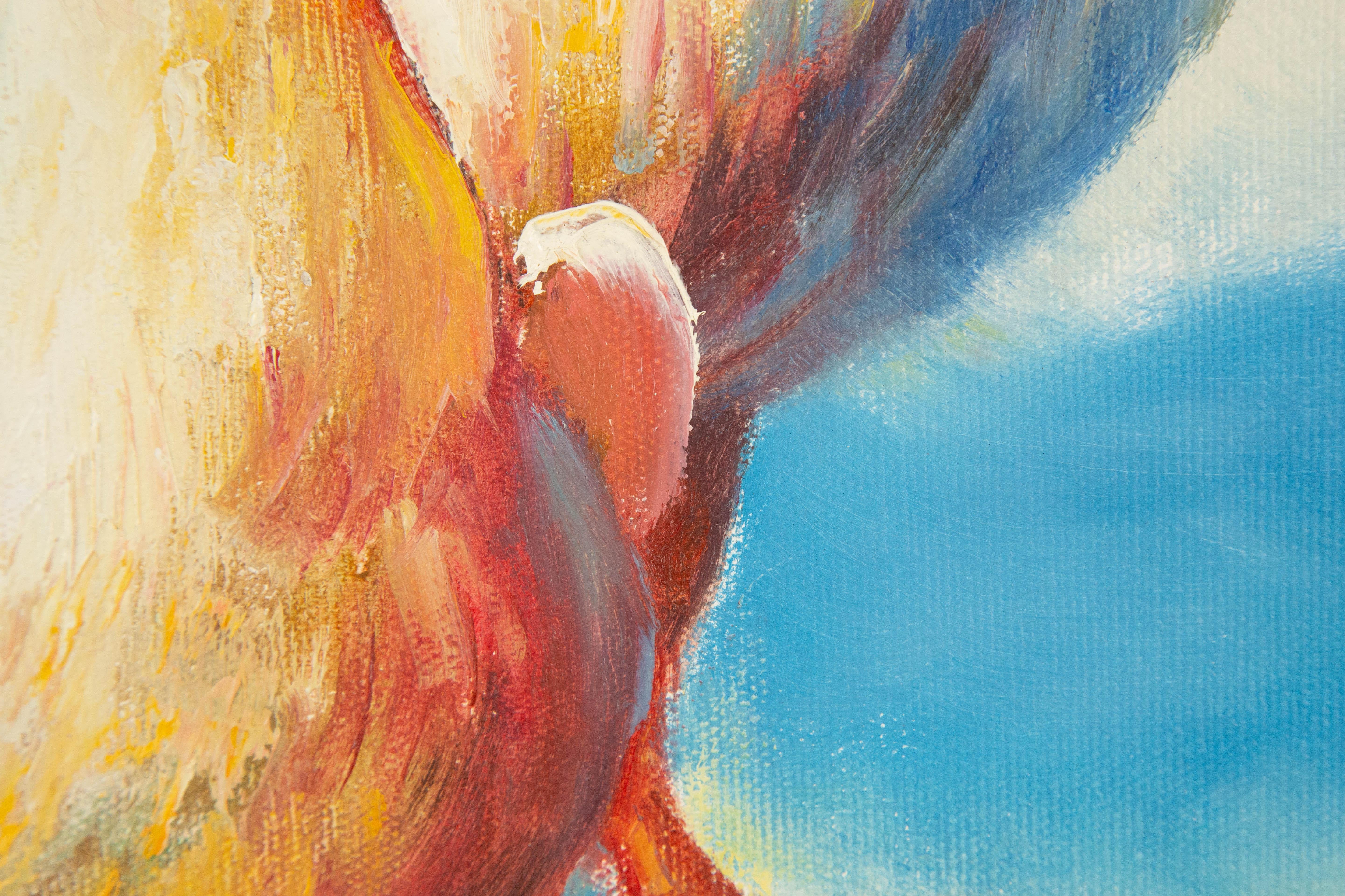 Dingyan E Tier Original Ölgemälde auf Leinwand „American White Pelican“ im Angebot 5