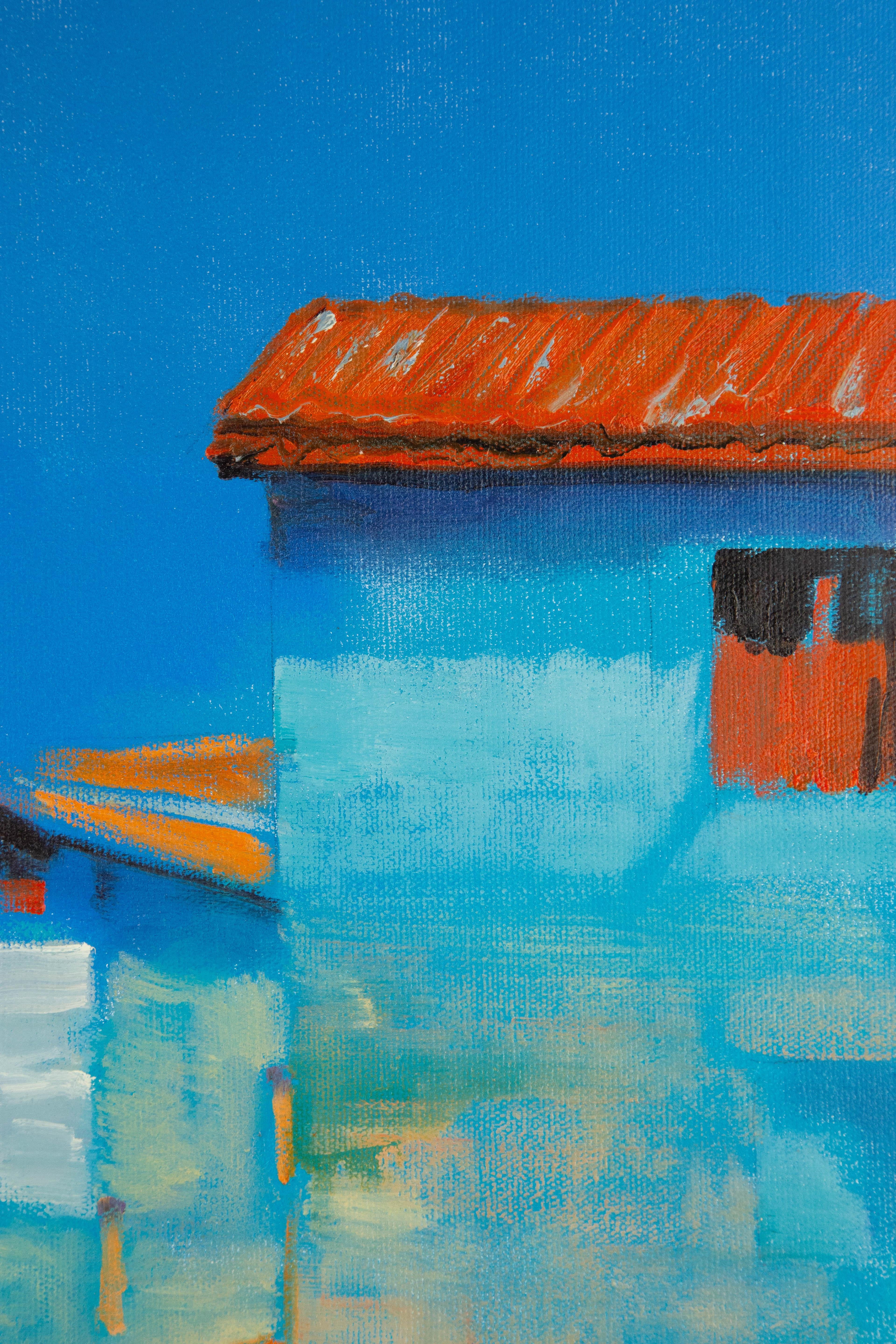 Dingyan E Landschaft Original Ölgemälde auf Leinwand „In Dream Series I“ im Angebot 3