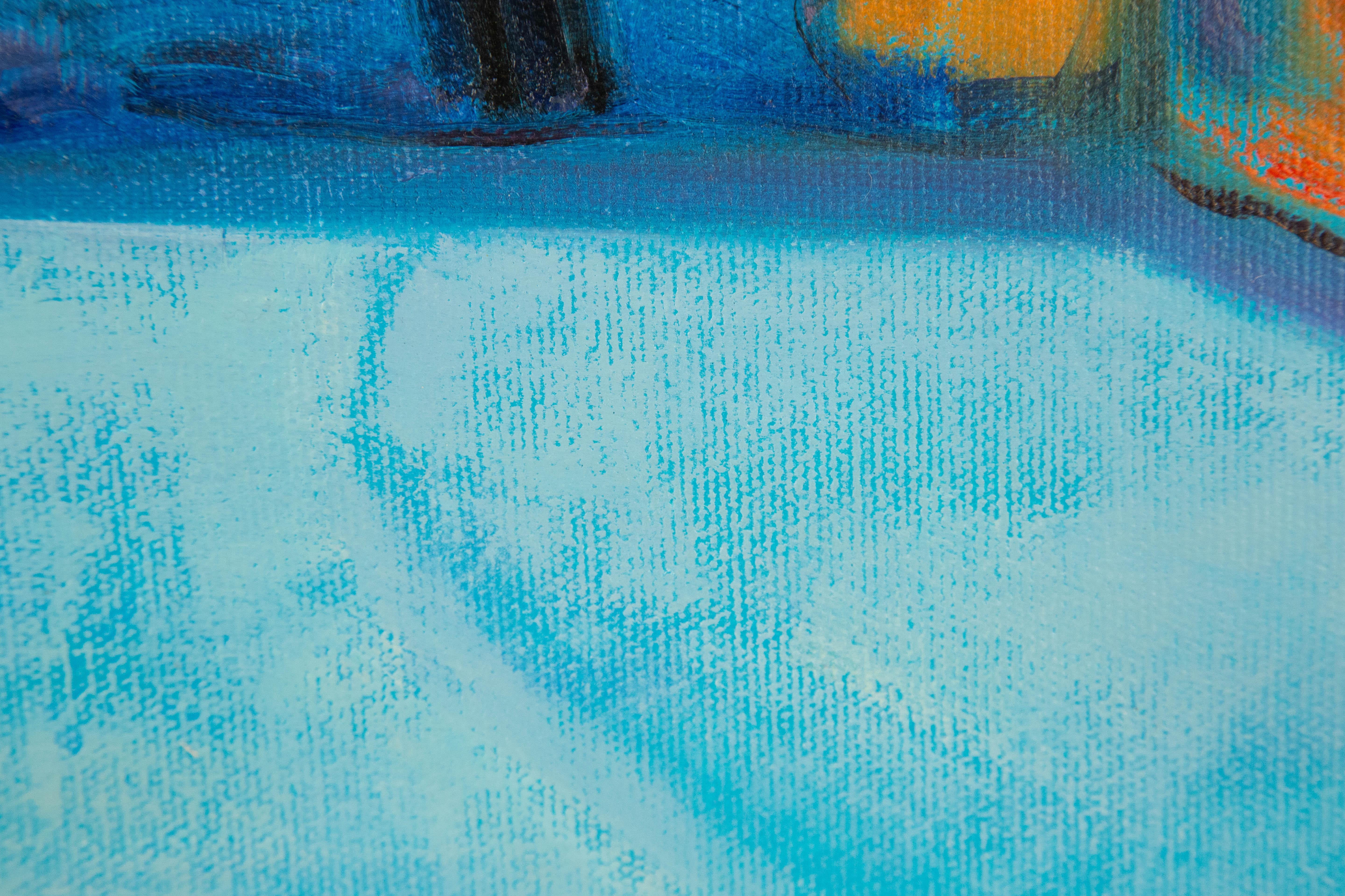 Dingyan E Landschaft Original Ölgemälde auf Leinwand „In Dream Series I“ im Angebot 6