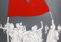 Fragile Springs, Tibet – gerahmter Pop-Art-Raumteiler von Dinh Q. Le