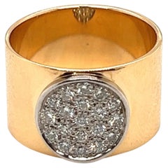 Dinh Van Anillo de Diamantes en Platino y Oro Amarillo de 18 Kilates