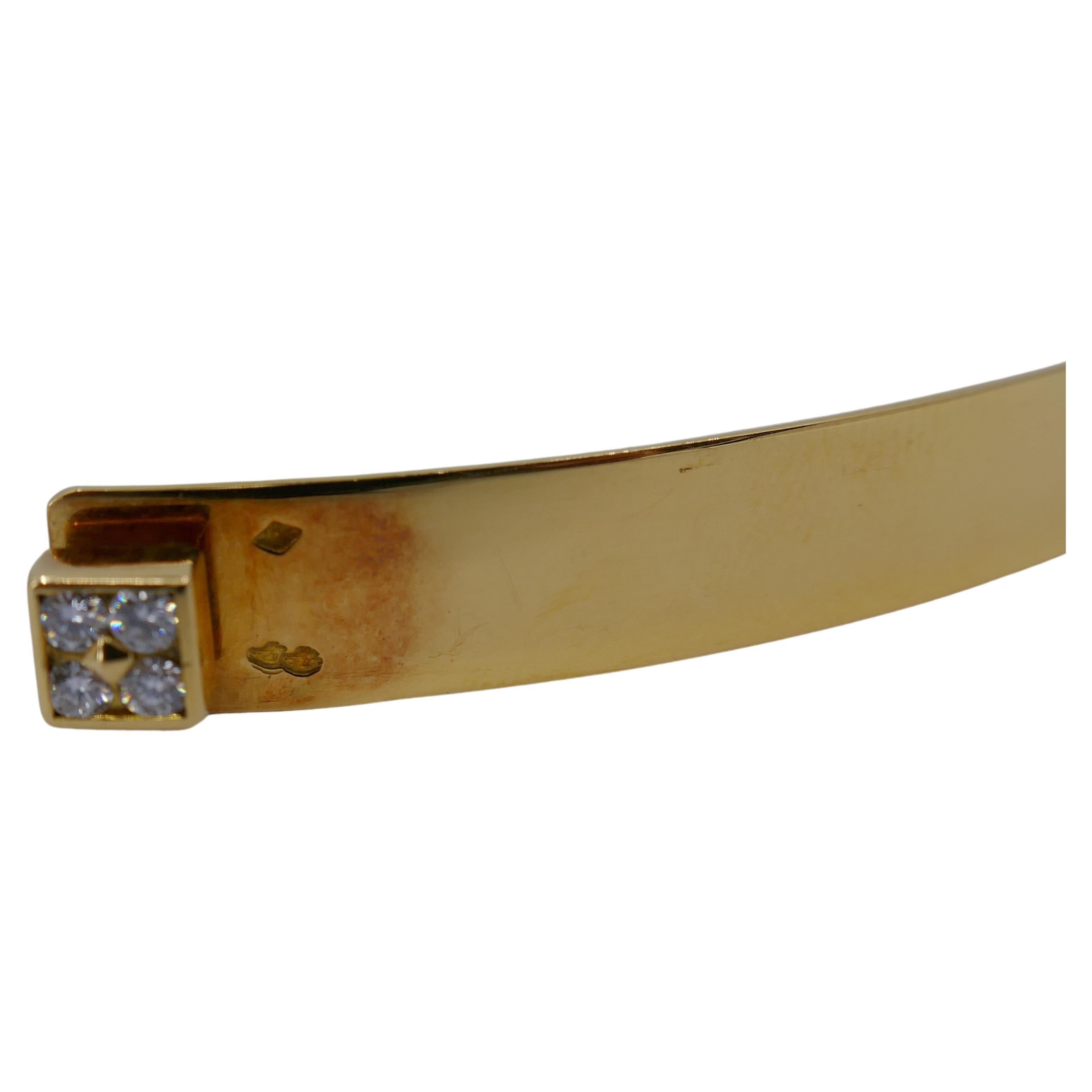 Dinh Van 18k Gold Diamant-Choker-Halskette (Brillantschliff) im Angebot