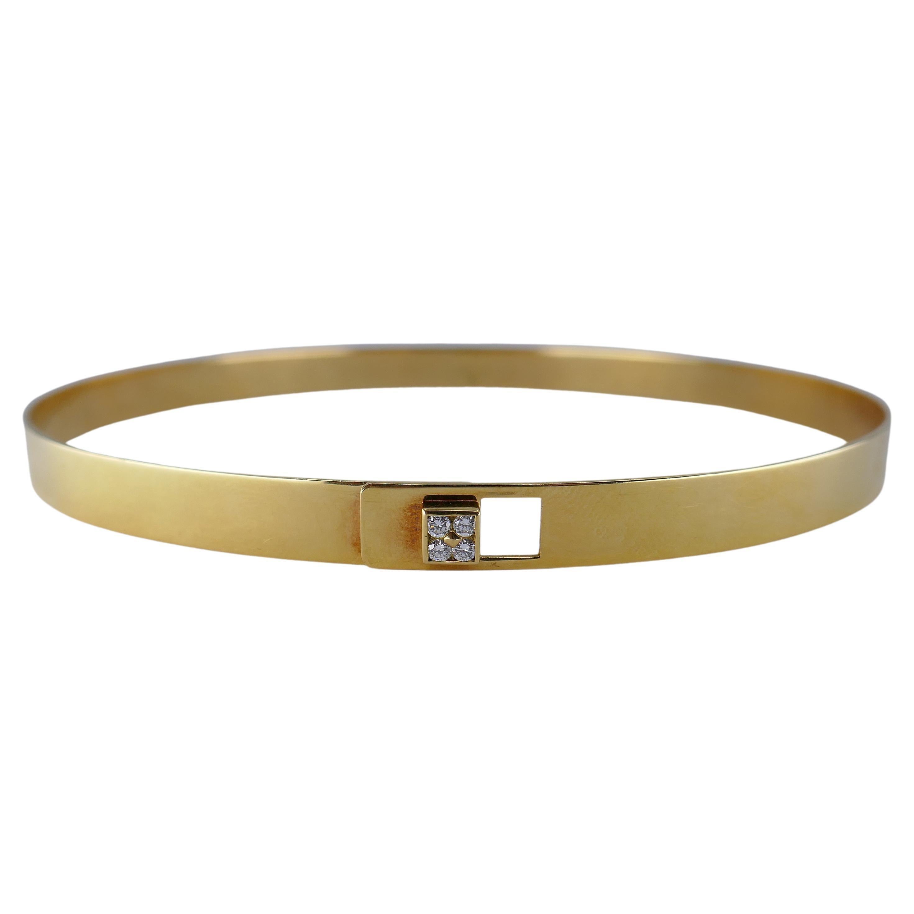 Dinh Van 18k Gold Diamant-Choker-Halskette im Angebot 2