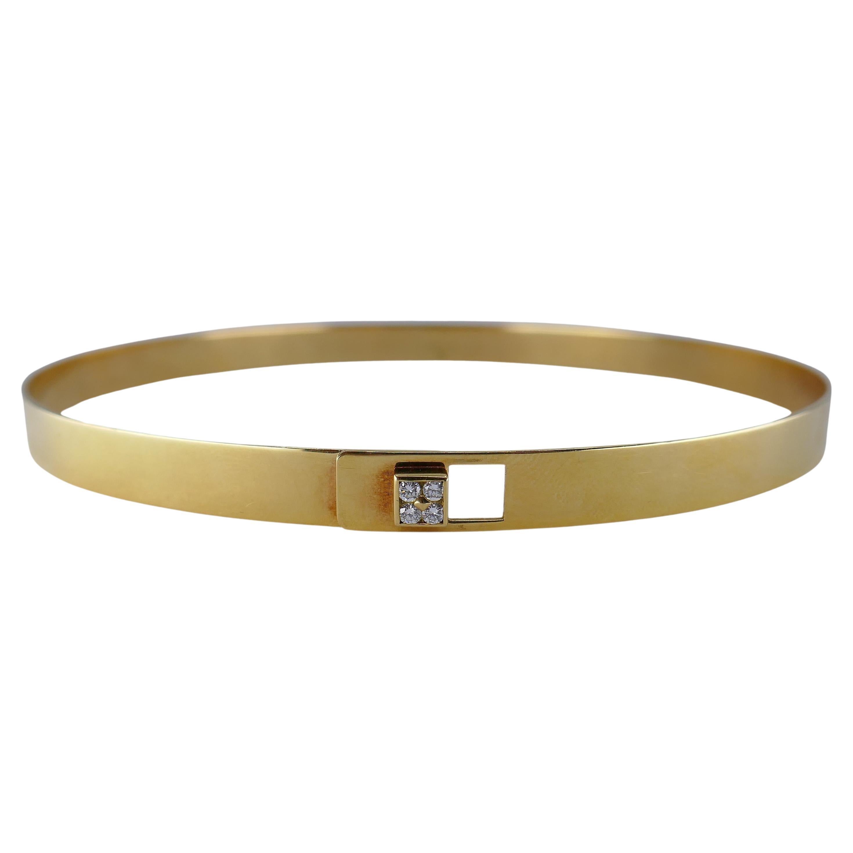 Dinh Van 18k Gold Diamant-Choker-Halskette