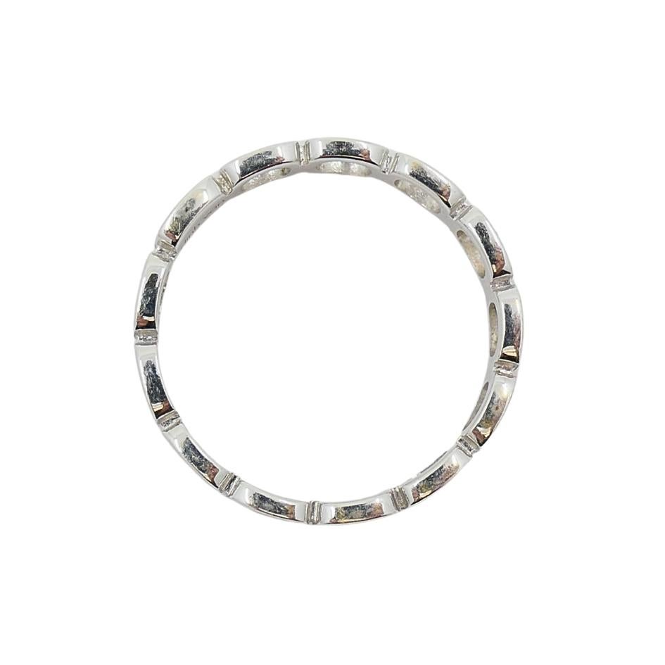 da uomo o donna Dinh Van 18k White Gold Ring Diamond Band in vendita