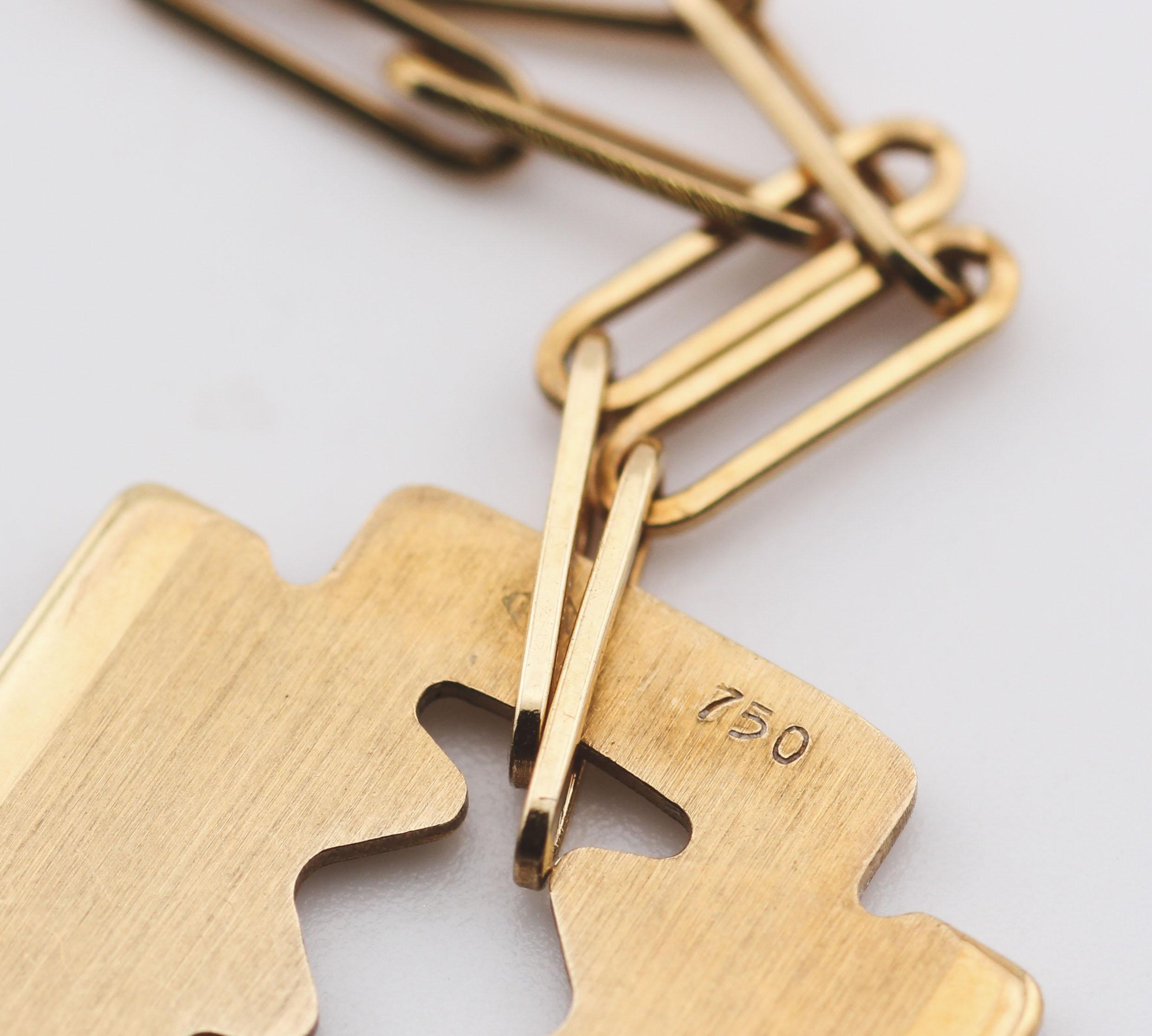 Dinh Van 18k Gelbgold Rasierklinge Halskette im Angebot 2
