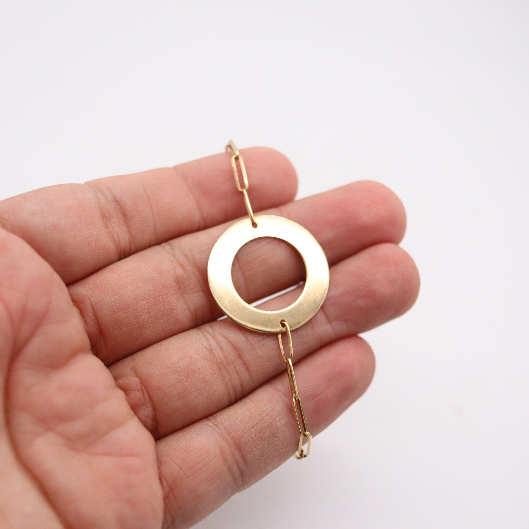 DINH VAN 1970 Paris Modernism TARGET Bracelet en or jaune massif 18Kt Pour femmes en vente