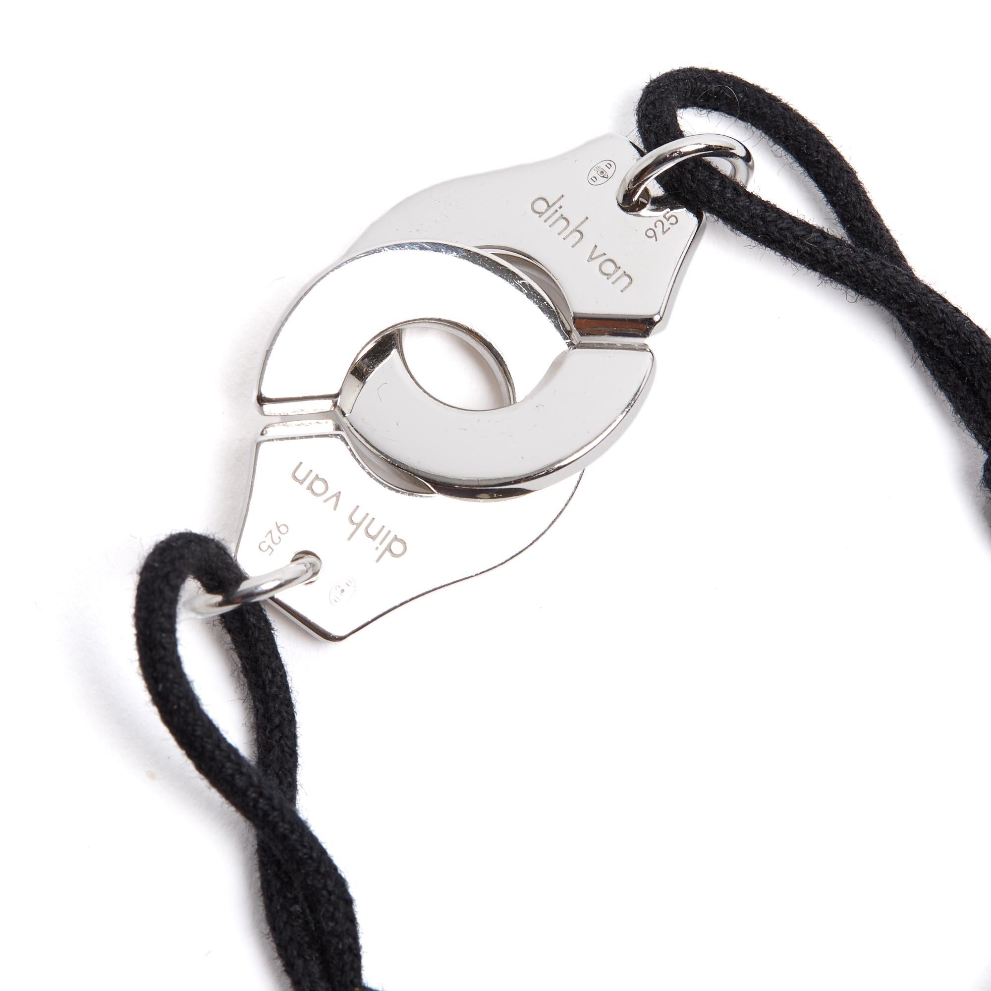 Dinh Van Armband Menotte GM Silber Sterling XL Manschettenknöpfe Verstellbares Armband im Zustand „Hervorragend“ im Angebot in PARIS, FR
