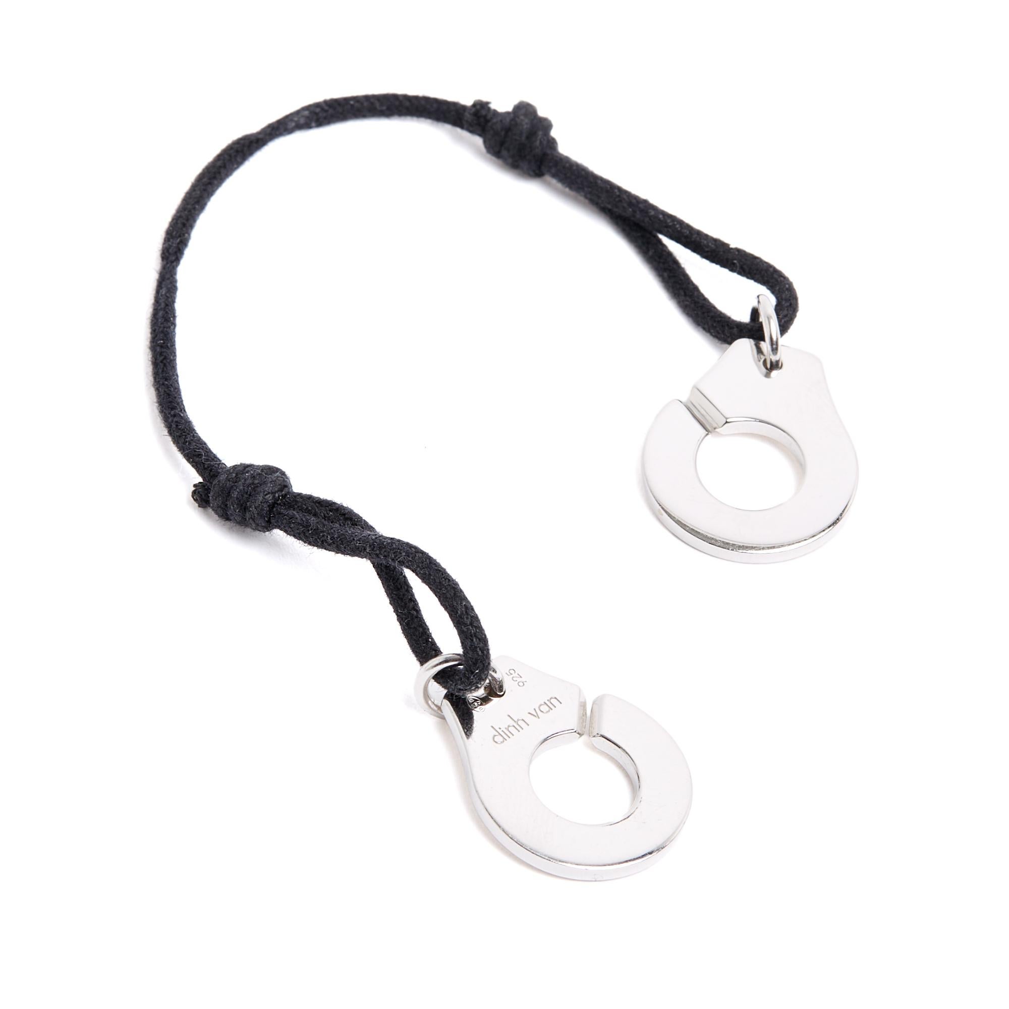 Dinh Van Armband Menotte GM Silber Sterling XL Manschettenknöpfe Verstellbares Armband für Damen oder Herren im Angebot