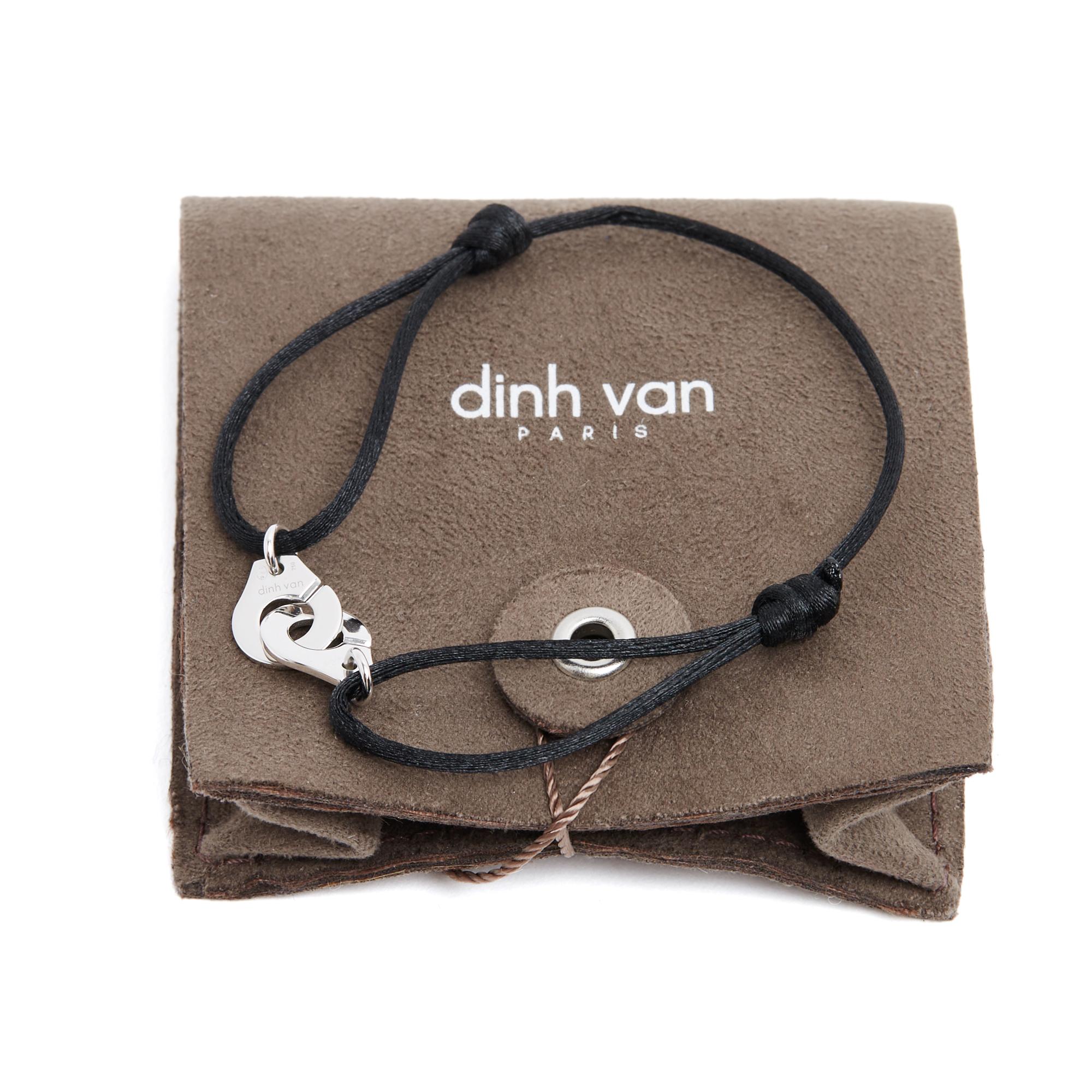 Women's or Men's Dinh Van Bracelet Menotte Or Blanc PM White Gold Cufflinks Adjustable Bracelet For Sale