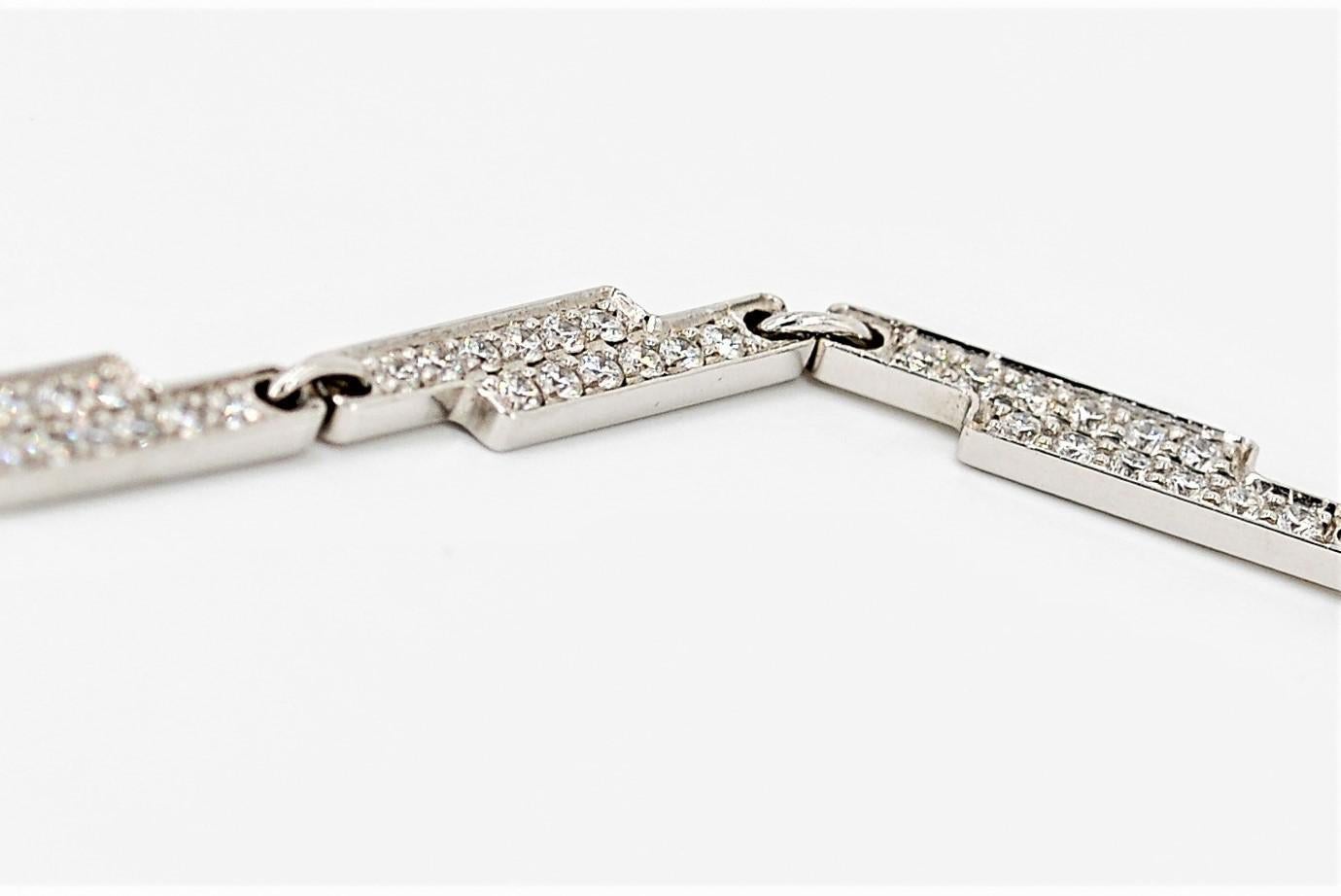 Dinh Van Bracelet Seventies White GoldDiamond For Sale 6