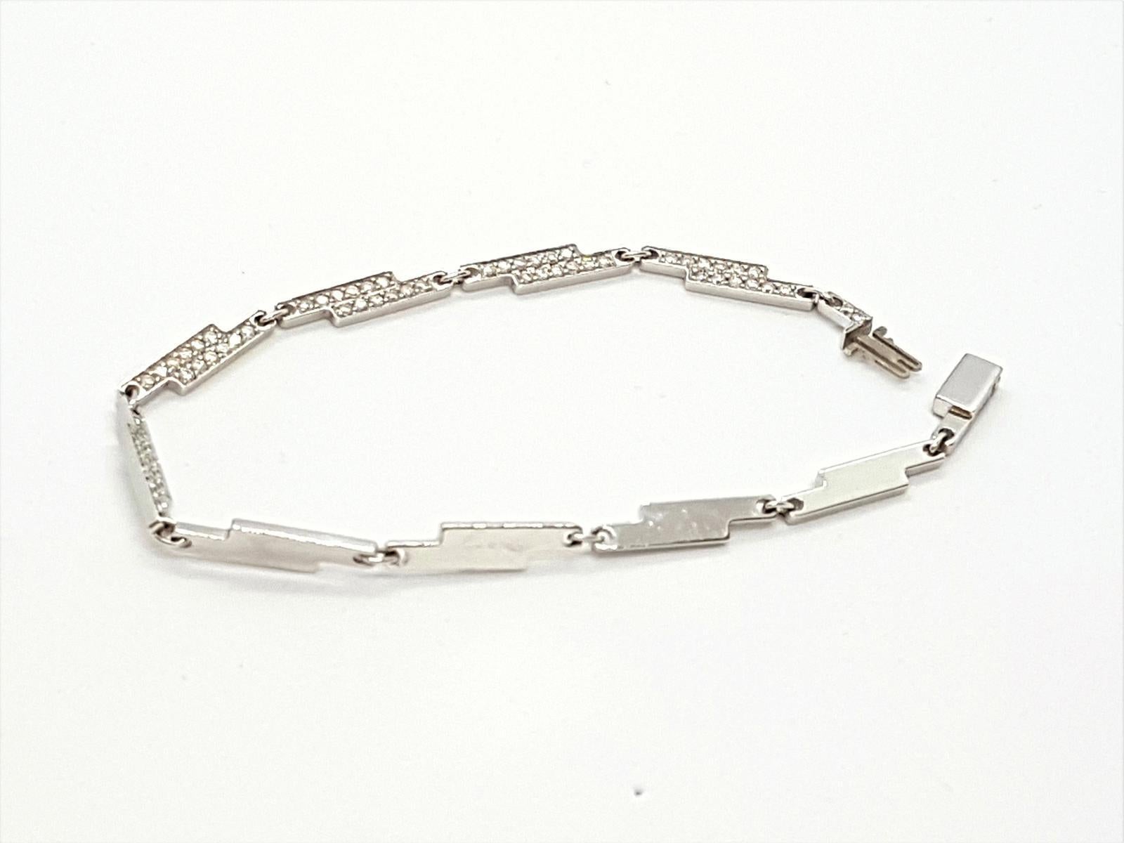 Dinh Van Bracelet Seventies White GoldDiamond For Sale 2