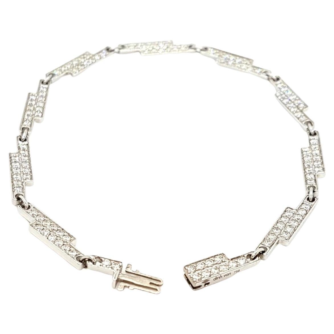 Dinh Van Bracelet Seventies White GoldDiamond For Sale