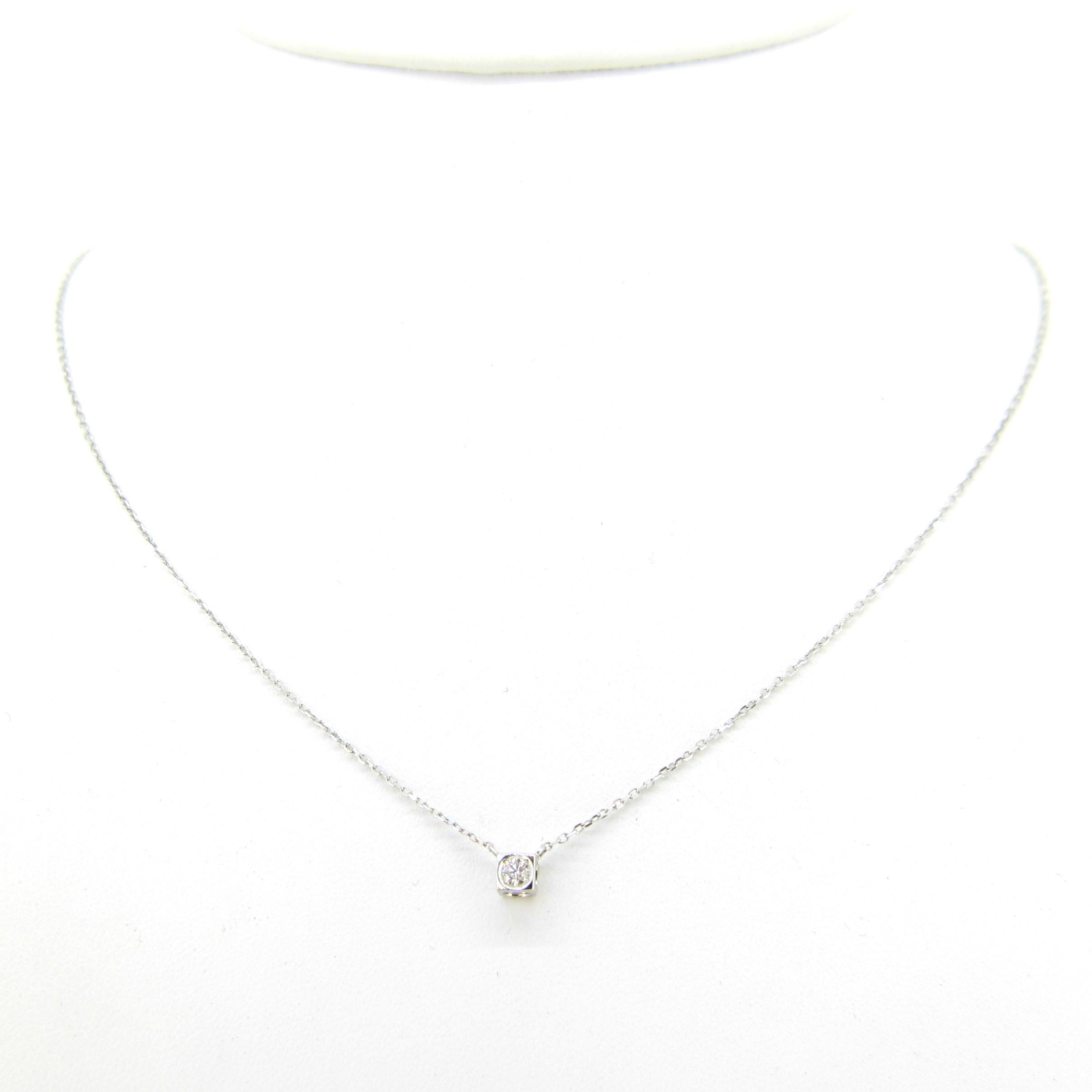 Modern Dinh Van Brilliant Cut Diamond White Gold Pendant Necklace